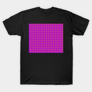 Purple and Reddish Pink Geometric Pattern T-Shirt